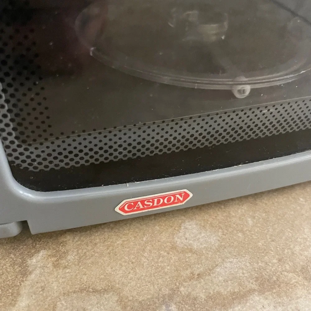 Casdon Infinito Electronic Toy Microwave Grey Play Kitchen Appliance Item 492